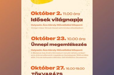 OKTÓBERI PROGRAMOK