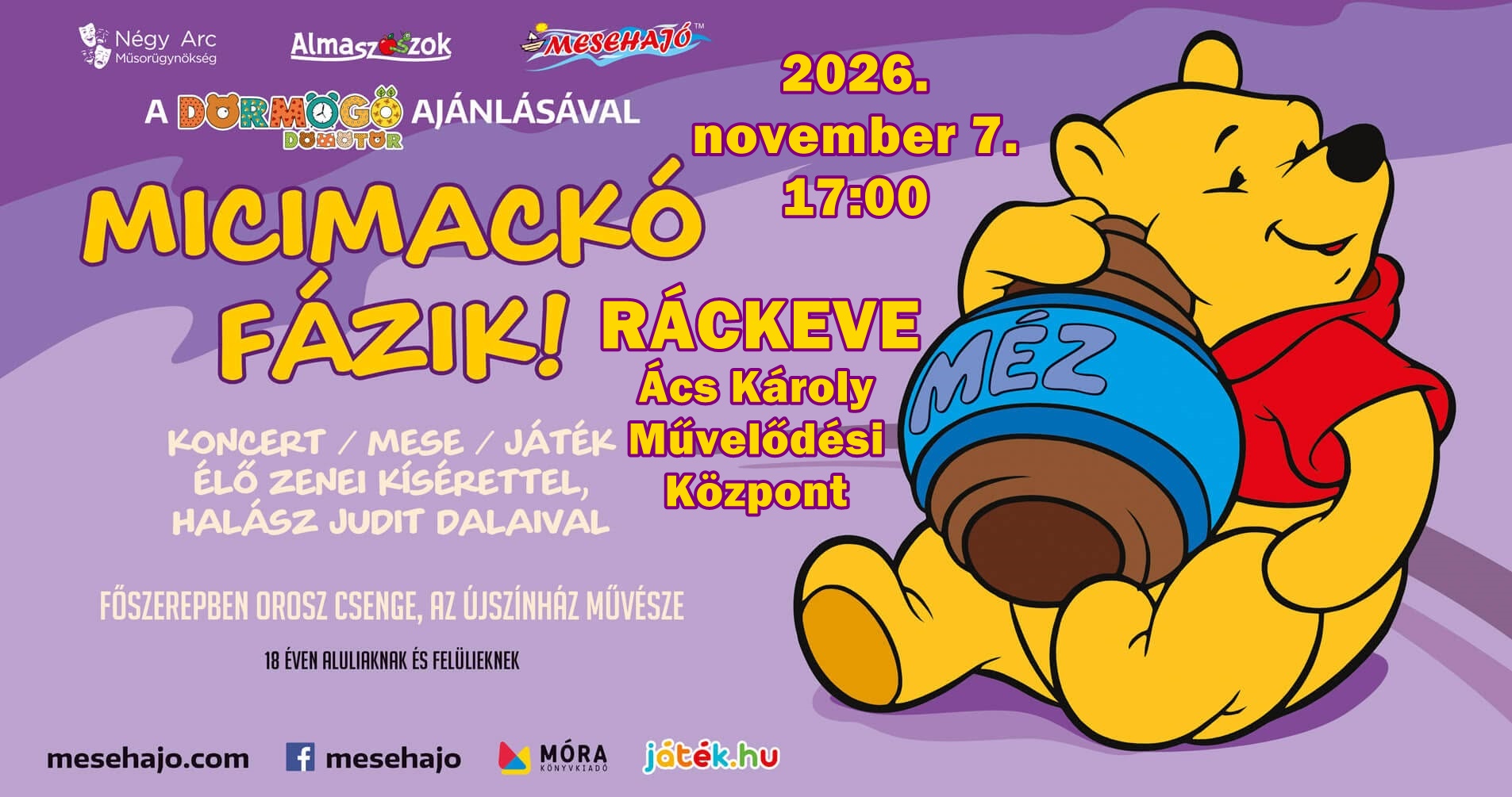 Micimackó fázik! gyerekelőadás plakát