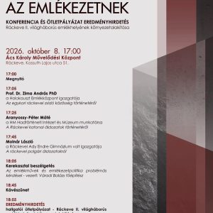 Helyet adni az emlékezetnek plakát