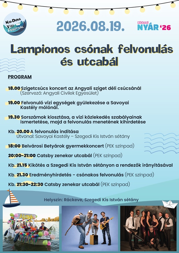 lampionos csónak felvonulás plakátja