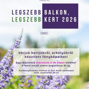 legszebb balkon legszebb kert pályázat plakátja