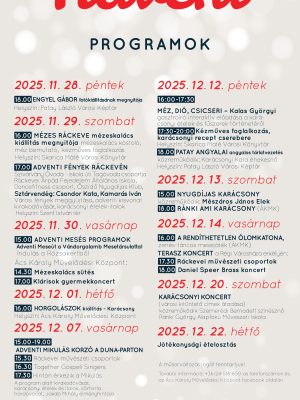 Ráckevei dventi Programok