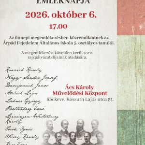 Aradi vértanuk emlénapja plakát